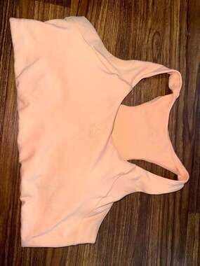 Reebok Lux Peached Longline Sports Bra in Peach